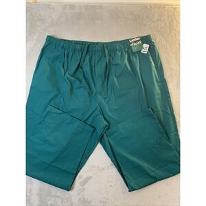 Landau NEW Mens Scrub Pants Hunter Green Draw String  5XL  3 Pockets